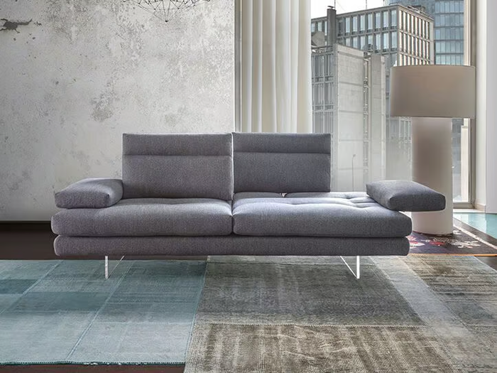 TOBY WING - Tufted 3 seater fabric sofa with removable cover _ Calia Italia